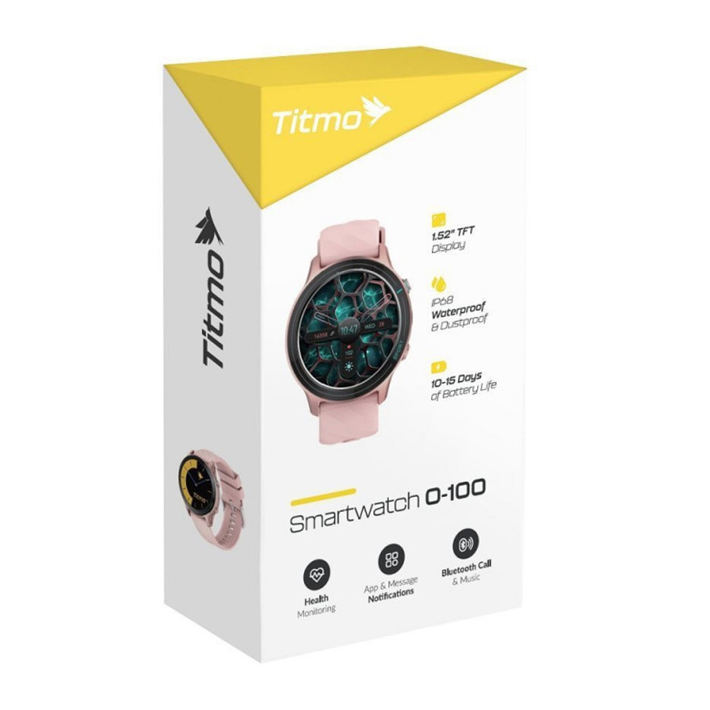 Smartwatch Titmo O-100 Call, Vaaleanpunainen