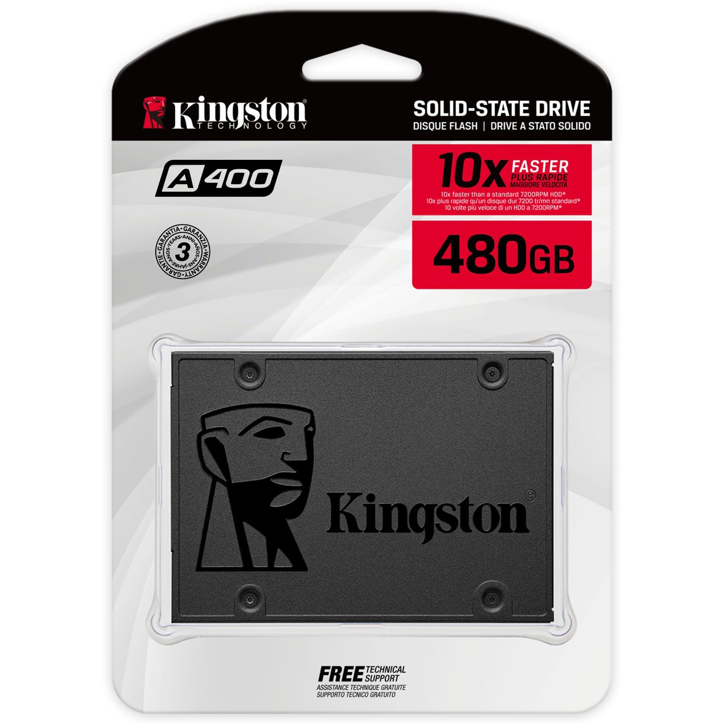 Solid State Drive (SSD) Kingston A400, 480GB, 2.5 tuumaa, SATA III SA400S37/480G