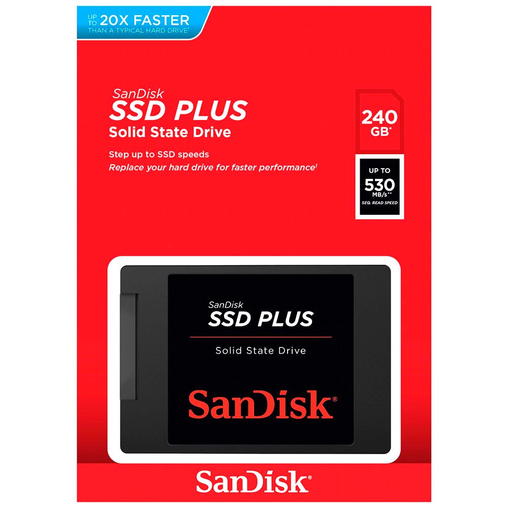 Solid State Drive (SSD) SanDisk Plus, 240GB, 2,5 tuumaa, SATA III SDSSDA-240G-G26