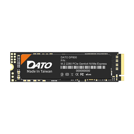Solid State Drive (SSD) Dato DP800, NVME M.2 2280, PCIe, 512GB, Musta DP800SSD-512GB