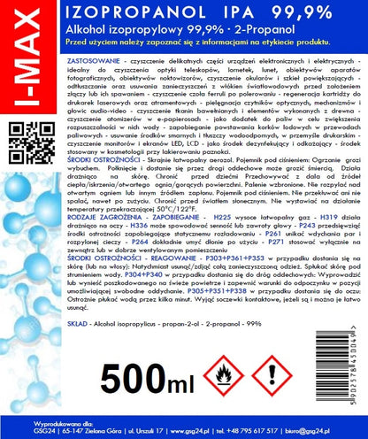 Isopropyl Alcohol Cleaning Spray GSG24 I-Max, 500ml