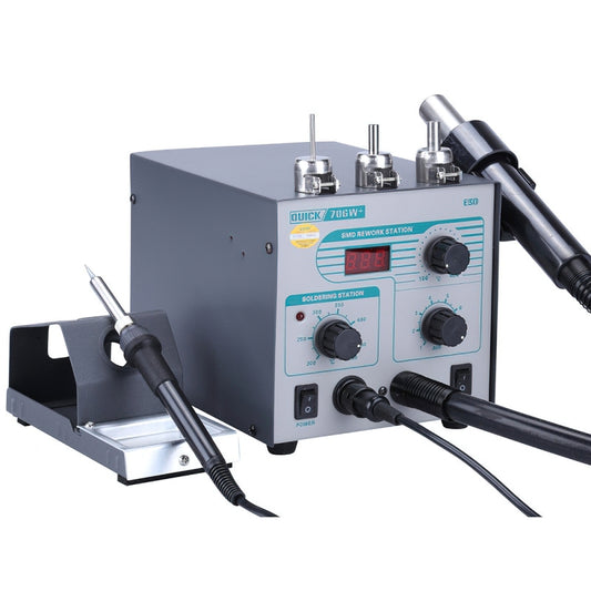 Kuumailmapuhallin ja juotin Quick 706W+