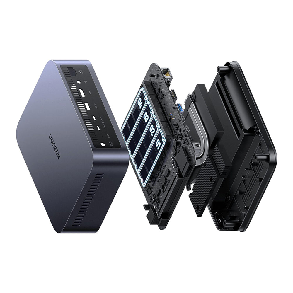 UGREEN DXP480T Plus digitaalisen sisällön hallintasema, musta