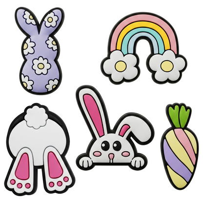 3D OEM Bunny -tarra puhelimen/tabletin suojakuorelle, 5 kappaleen setti, monivärinen