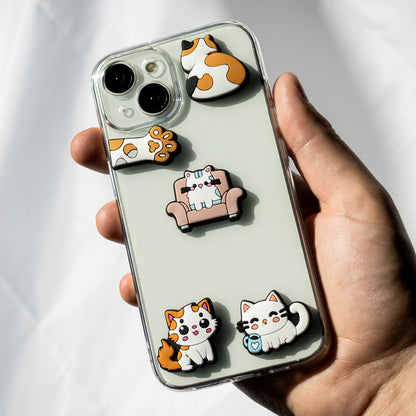 3D OEM-kissatarra puhelimen/tabletin suojakuorelle, 5 kappaleen setti, monivärinen