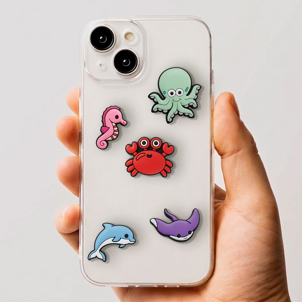 3D OEM Ocean -tarra puhelin-/tablettisuojalle, 5 kappaleen setti, monivärinen