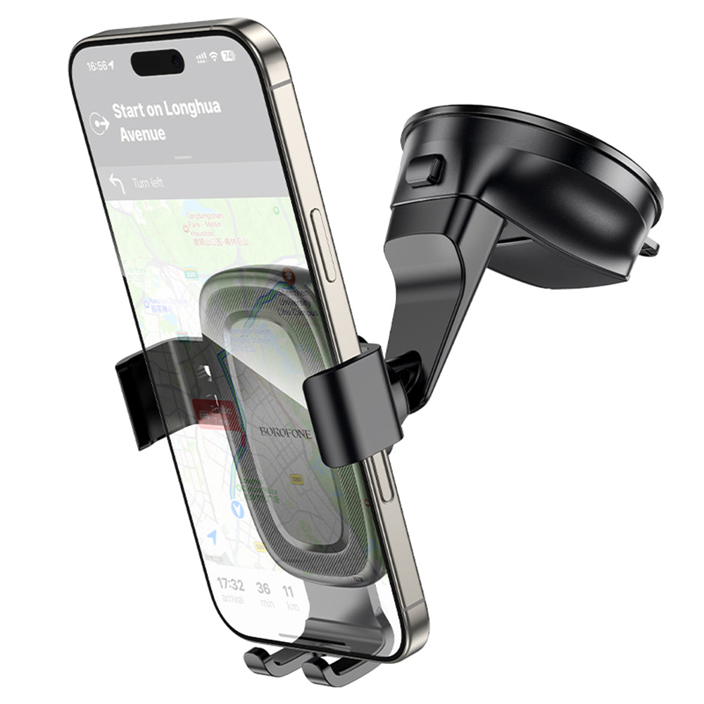 Auto Teline Borofone BH130 Follower Gravity, 6.1 tuumaa - 7 tuumaa, Musta