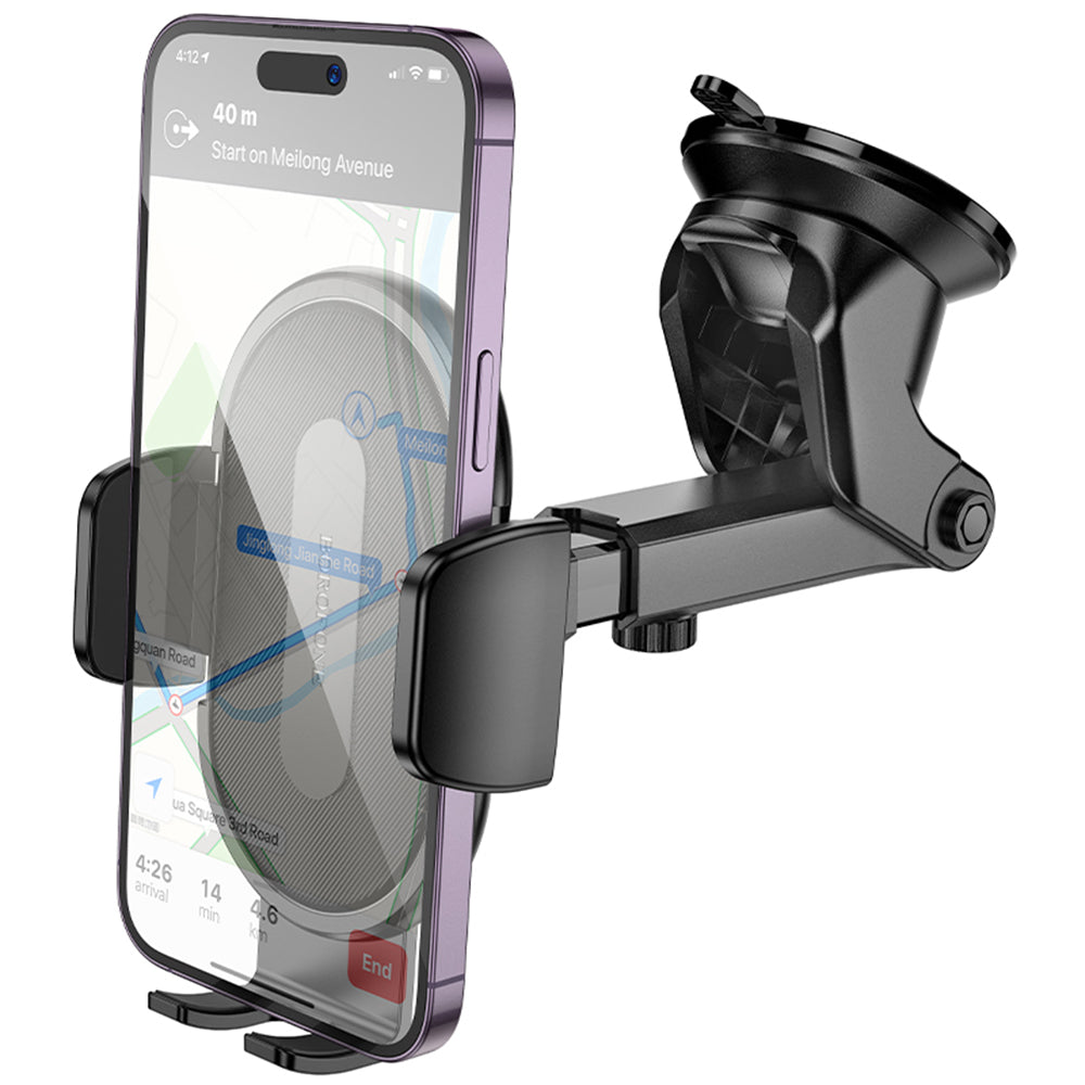 Borofone BH134 Rio Autoteline, 4.5 tuumaa - 7 tuumaa, Musta