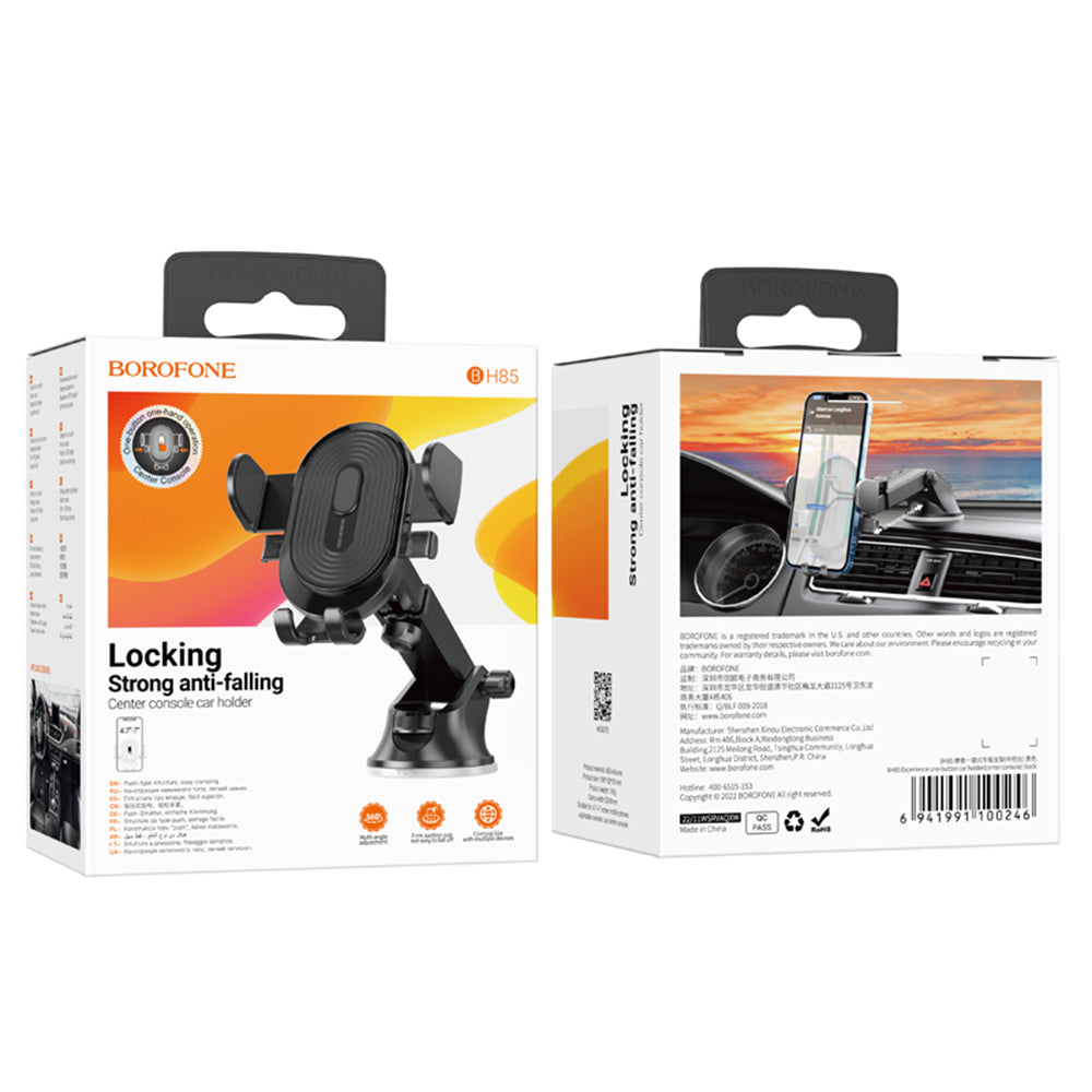 Auto Teline Borofone BH85 Experience, 4.7 tuumaa - 7 tuumaa, Musta