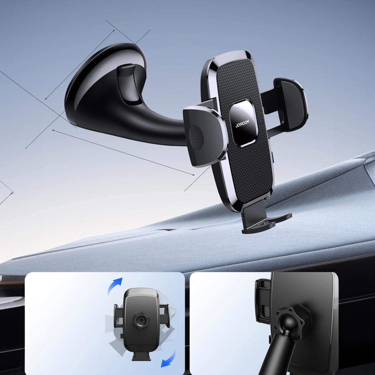 Auto Teline Joyroom JR-ZS259 2in1, 4.7 tuumaa - 6.7 tuumaa, Musta