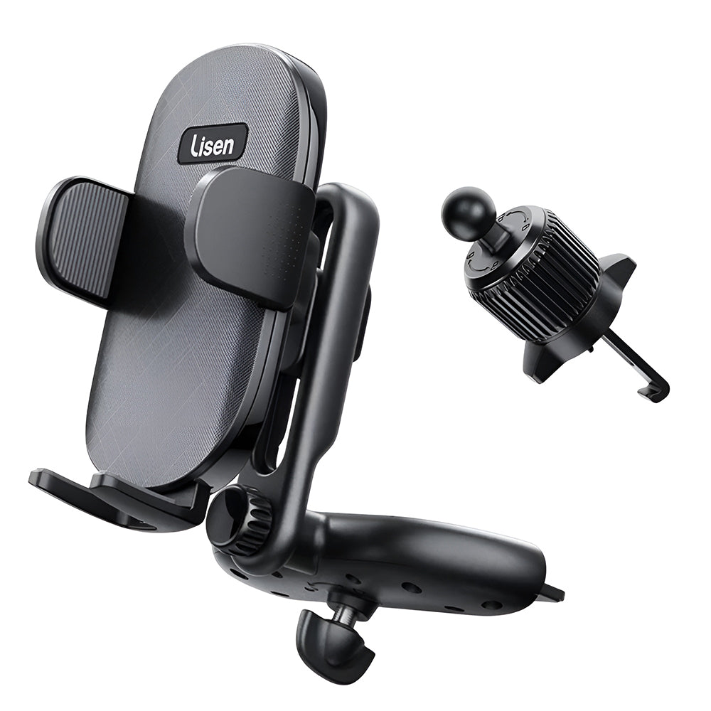 Auto Lisen 2in1 -teline, 4.7 tuumaa - 7.2 tuumaa, Musta YL0222040016