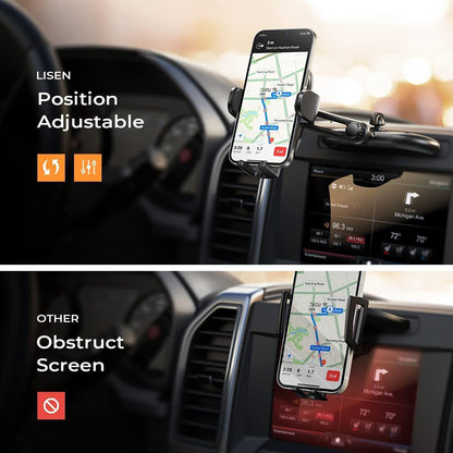 Auto Lisen 2in1 -teline, 4.7 tuumaa - 7.2 tuumaa, Musta YL0222040016