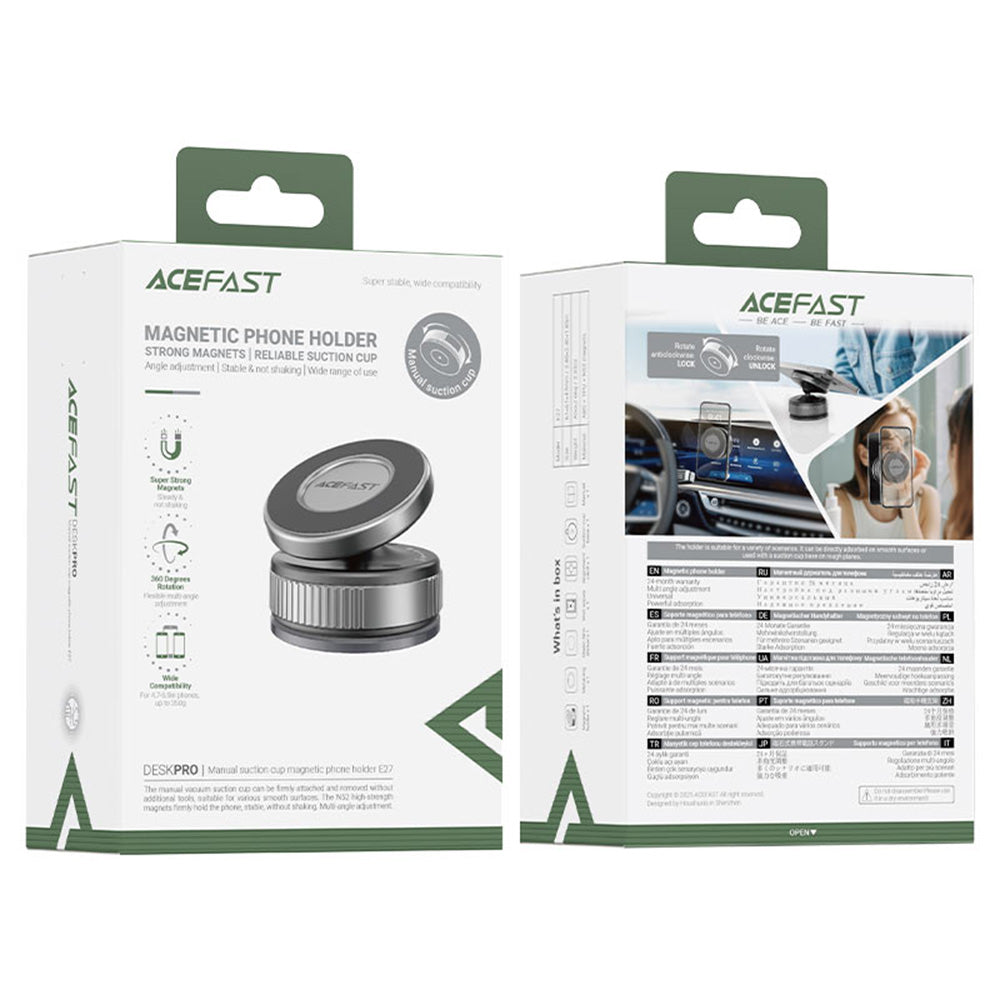 Magneettinen Autoteline Acefast E27, Universaali, Harmaa