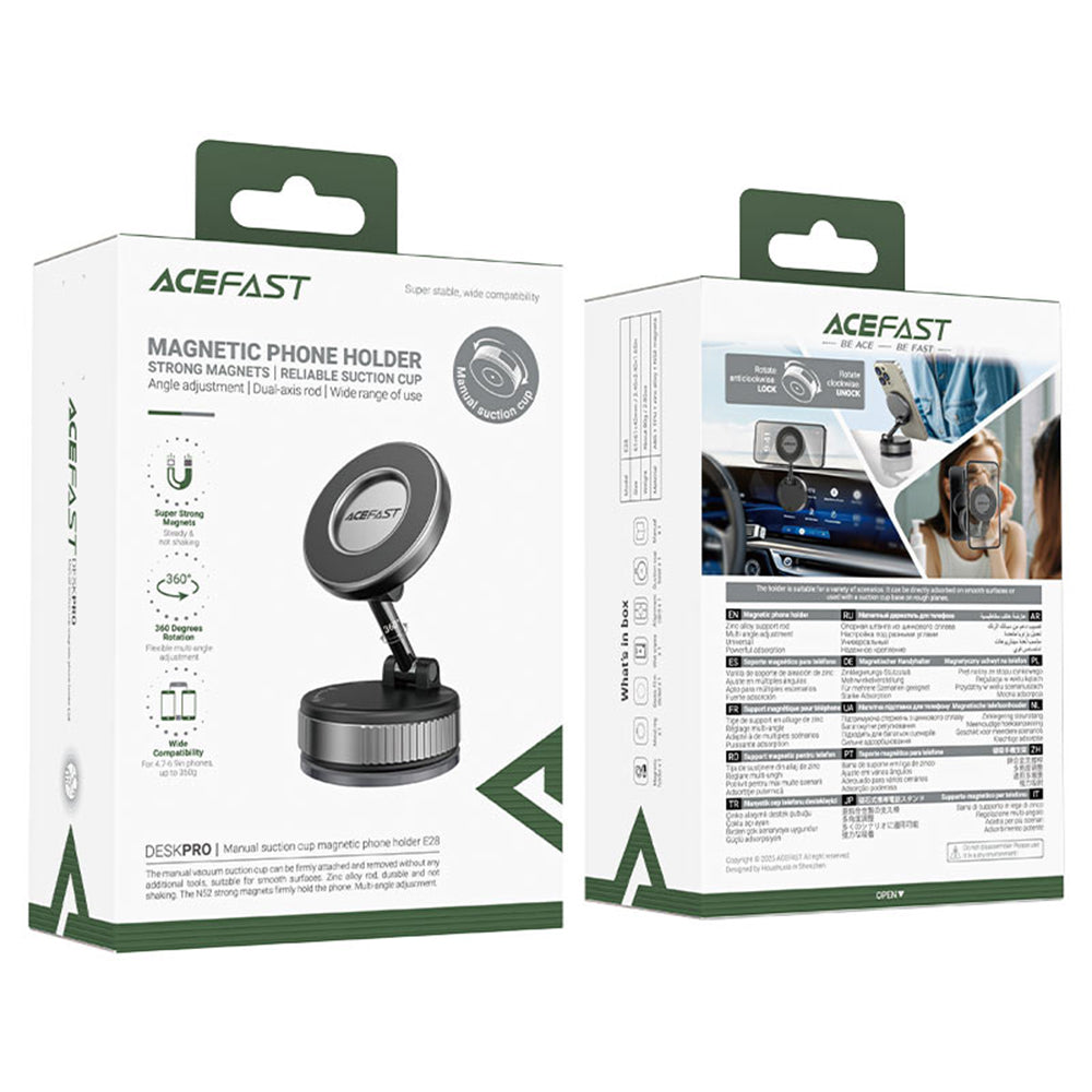 Magneettinen Autoteline Acefast E28, Universaali, Harmaa