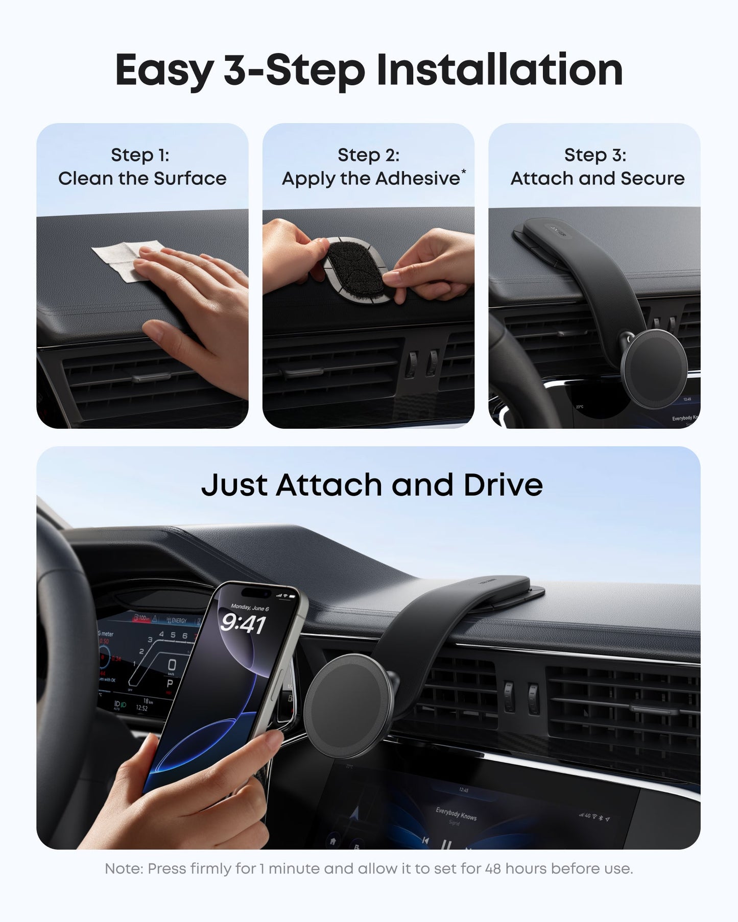 Anker Nano Universal Magnetic Car Holder, Black A9110H11