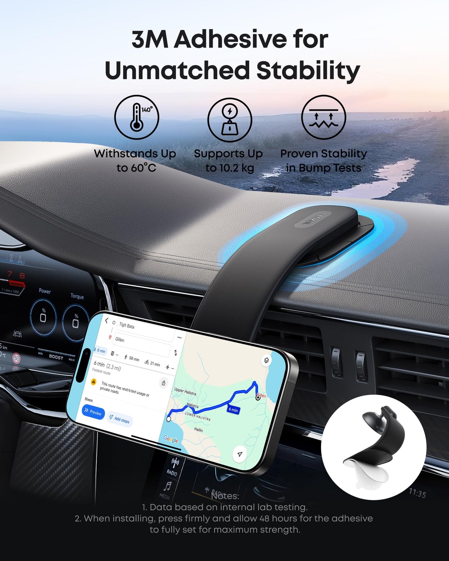 Anker Nano Universal Magnetic Car Holder, Black A9110H11