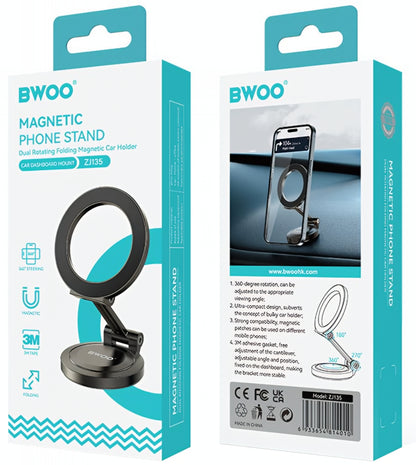BWOO ZJ135 Magneettinen Autoteline, Yleismallinen, Musta