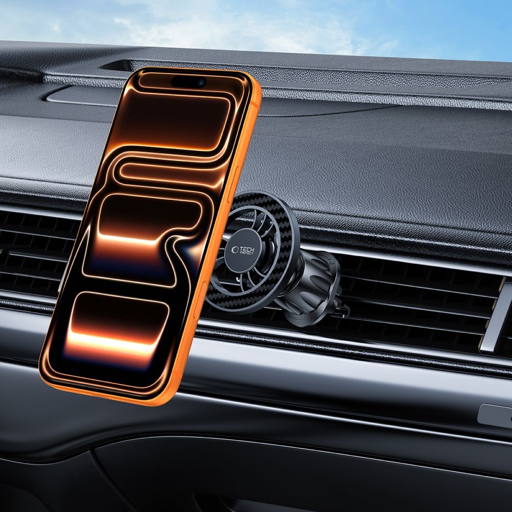 Magneettinen Autoteline Tech-Protect N56 Carbon Vent, Universaali, Musta