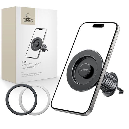 Magneettinen Autoteline Tech-Protect N58 Vent, Universaali, Musta