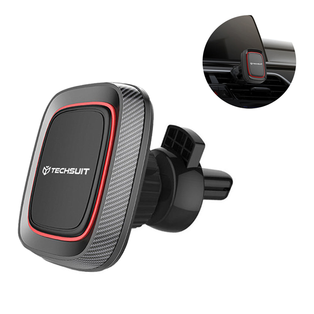 Magneettinen Auto Teline Techsuit S5, Universaali, Musta Punainen