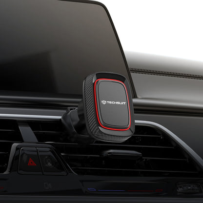 Magneettinen Auto Teline Techsuit S5, Universaali, Musta Punainen