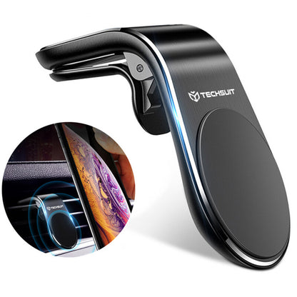 Magneettinen Autoteline Techsuit S7, Universaali, Hopea