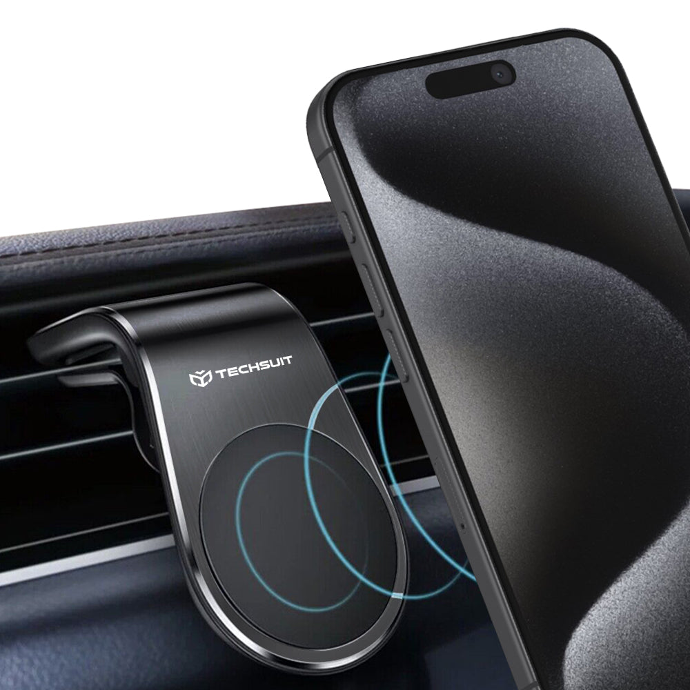 Magneettinen Autoteline Techsuit S7, Universaali, Hopea