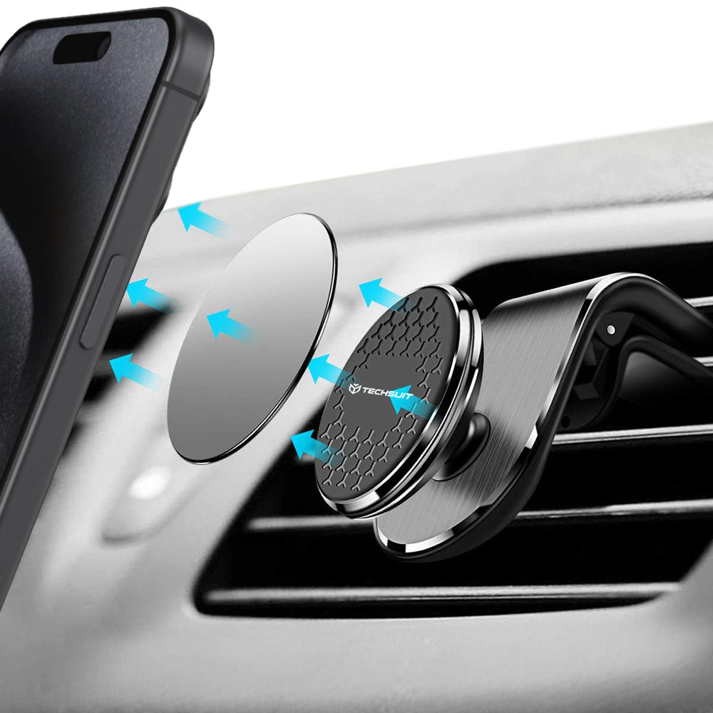 Magneettinen Auto Teline Techsuit S8, Universaali, Hopea