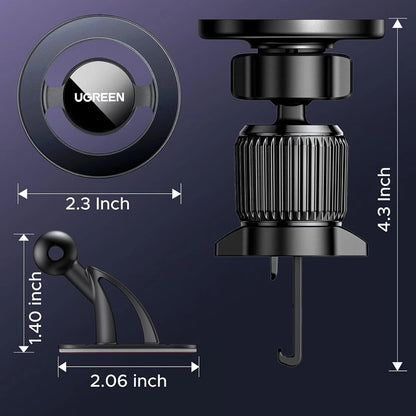 Magneettinen Autoteline UGREEN LP986 (85397), Universaali, Musta
