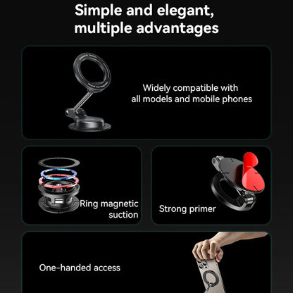 Magneettinen Autoteline Yesido C218, Universaali, Musta