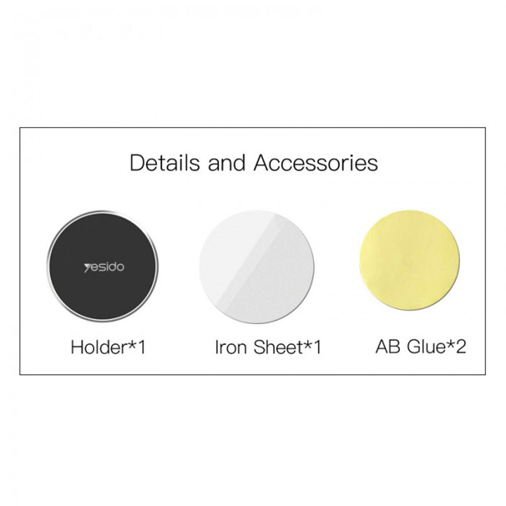 Magneettinen Autoteline Yesido C38, Universaali, Musta