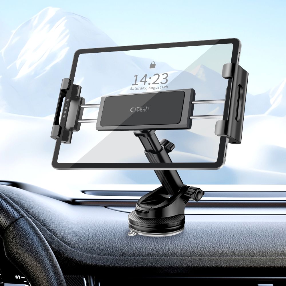 Auto Tech-Protect V4 -teline tabletille, 141mm - 280mm, Musta