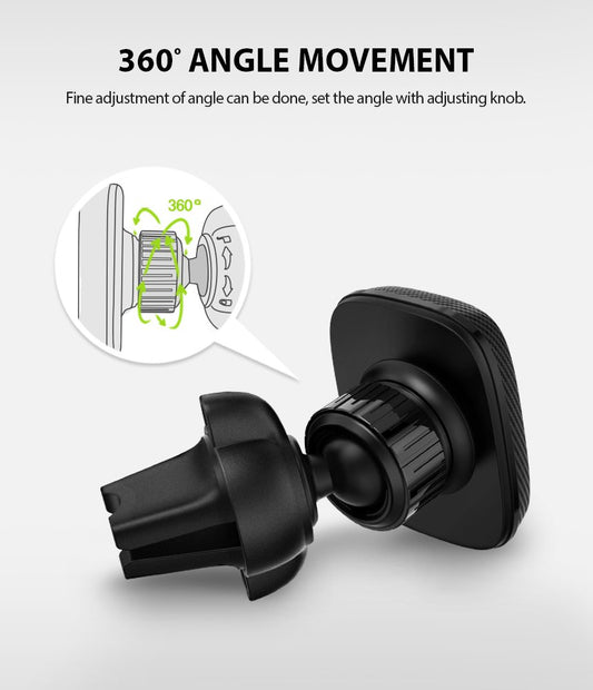 Ringke Power Clip magneettinen autokiinnike, universaali, musta