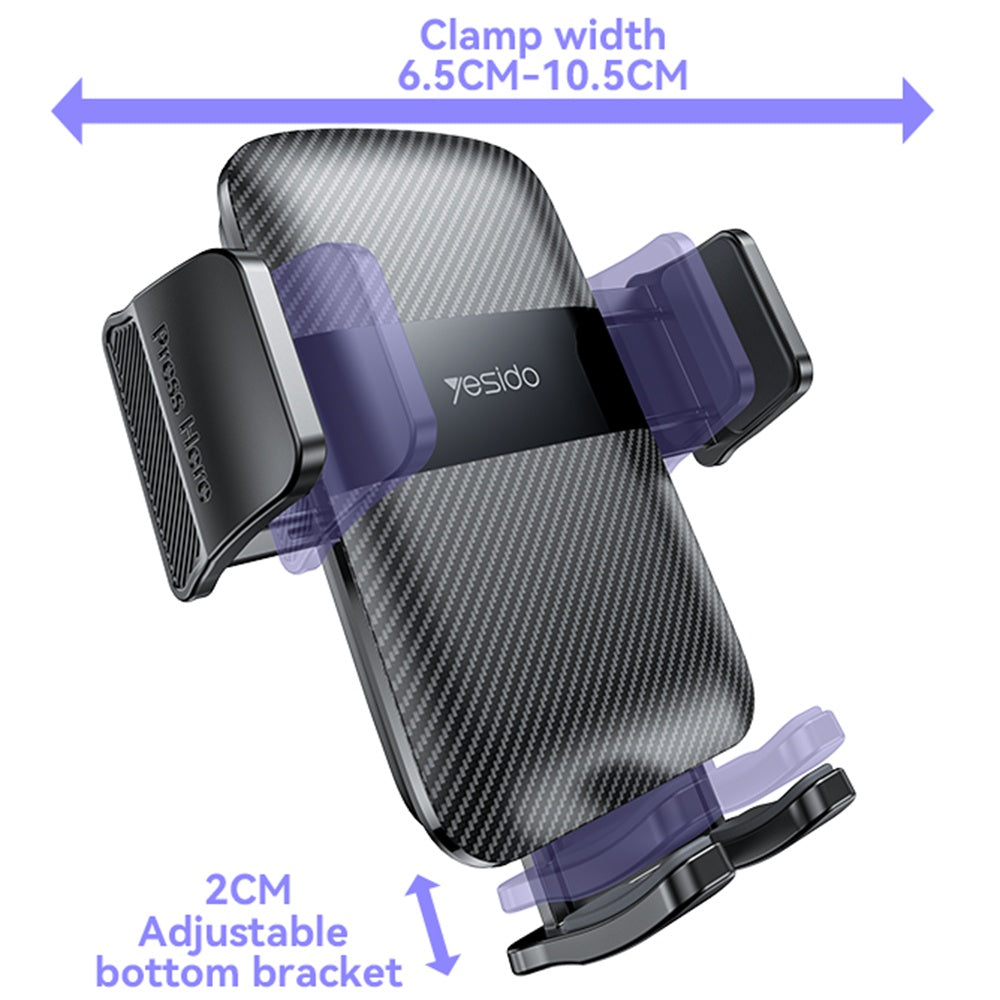 Yesido C251 Autoteline, 4.8 tuumaa - 7.2 tuumaa, Musta