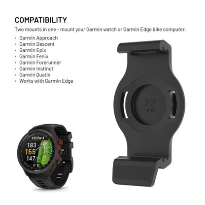 Fixed-pyöräteline Garmin Watch 22mm / Edge Computer, Musta