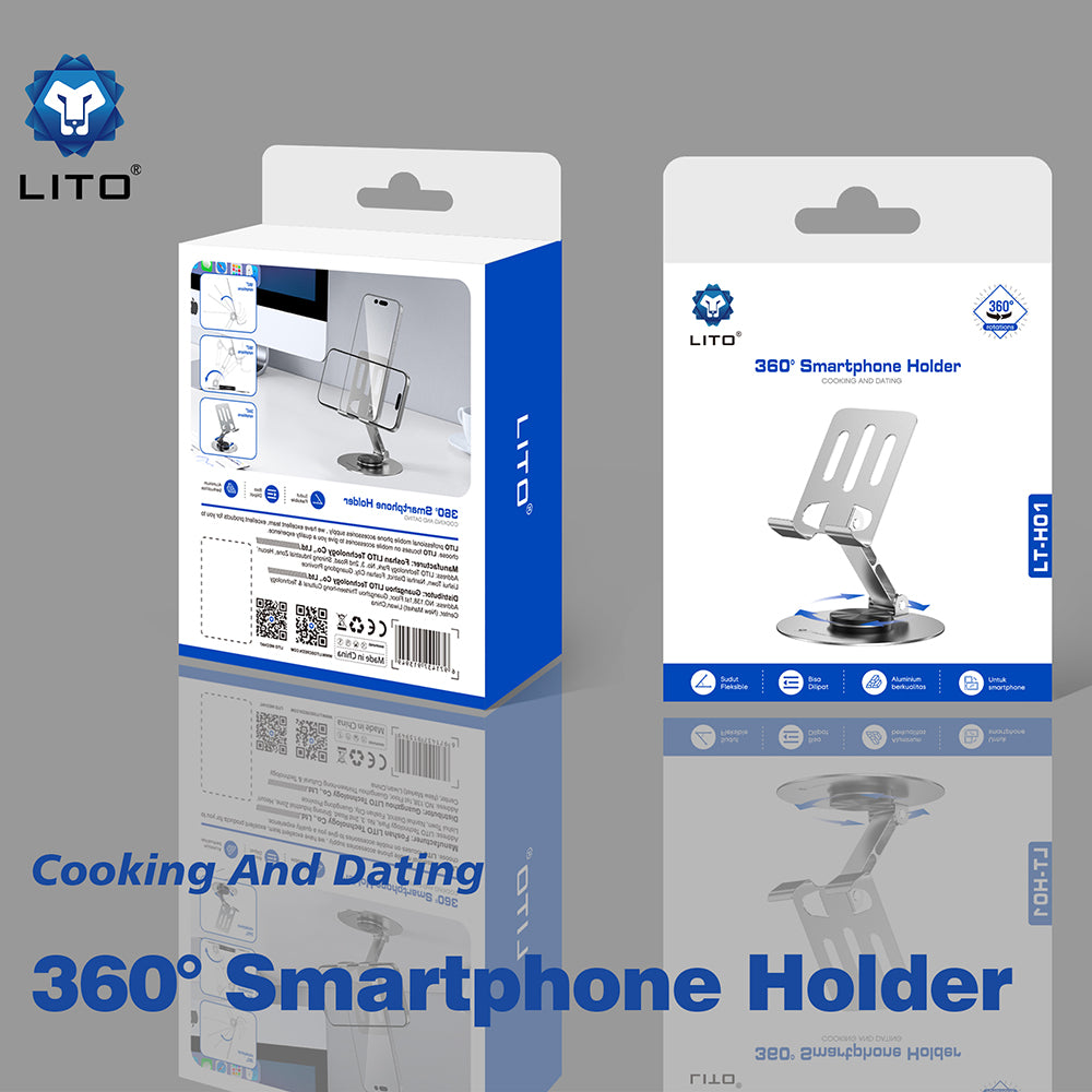 Lito LT-H01 Desk Stand, Universal, Grey