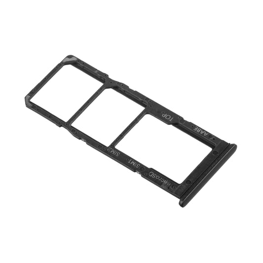 SIM-kortin pidike - Samsung Galaxy A12 Nacho A127 / A12 A125, musta, huoltopaketti GH98-46124A