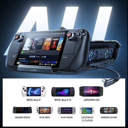 Hub-teline jäähdyttimellä Lisen S1 ROG / Lenovo / Razer / Aya / Logitech / Onexplayer -sarjoille, Musta YL0423110005