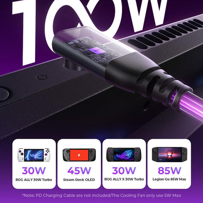 Hub-teline jäähdyttimellä Lisen S1 ROG / Lenovo / Razer / Aya / Logitech / Onexplayer -sarjoille, Musta YL0423110005