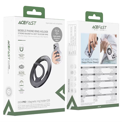 Acefast E35 -rengasteline, universaali, musta