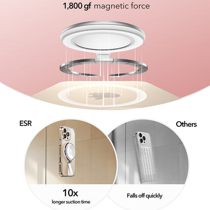 ESR HaloLock Leather -universaalinen valkoinen rengasteline