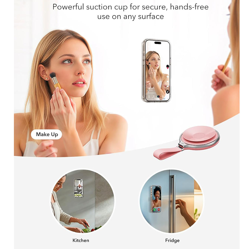 ESR HaloLock Leather -universaalinen rengasteline, vaaleanpunainen