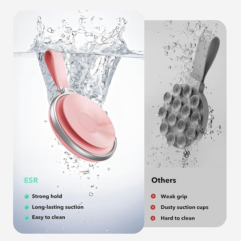 ESR HaloLock Leather -universaalinen rengasteline, vaaleanpunainen