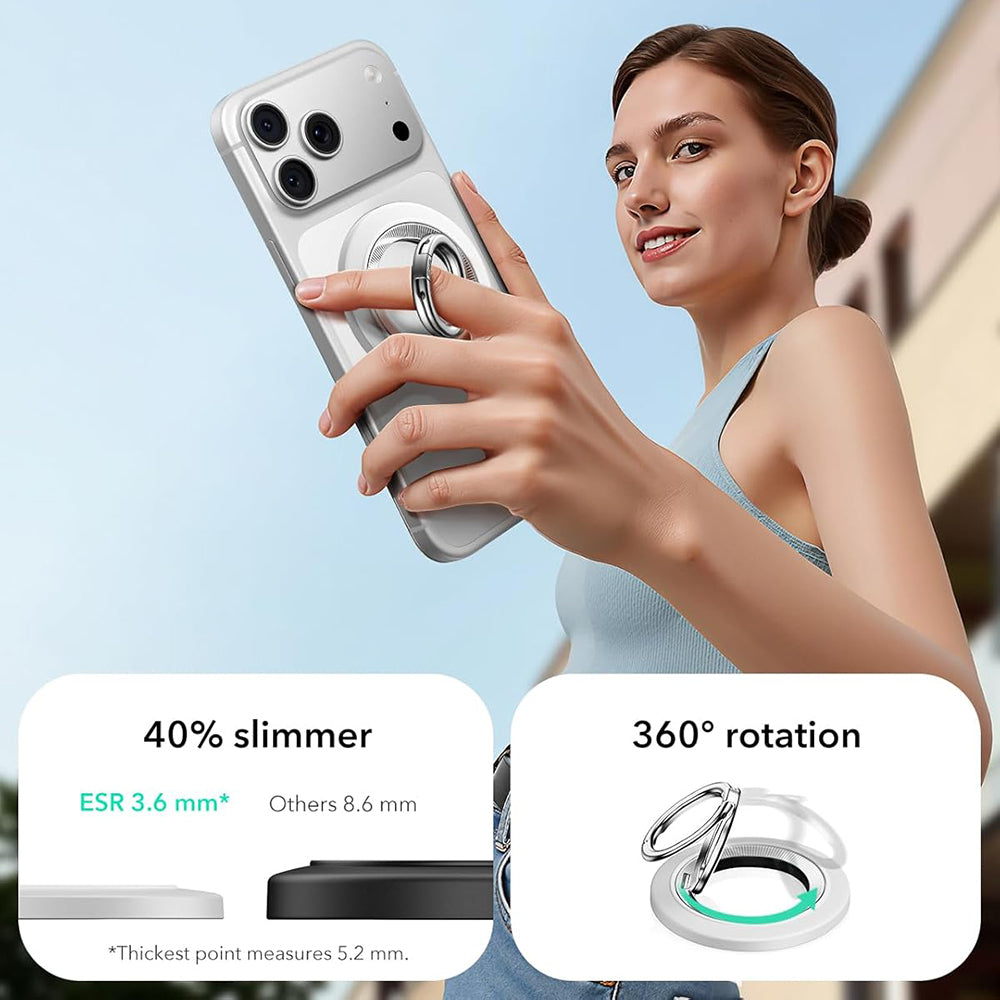 ESR HaloLock -rengasteline, universaali, valkoinen