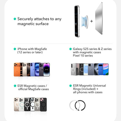 ESR HaloLock -rengasteline, universaali, valkoinen