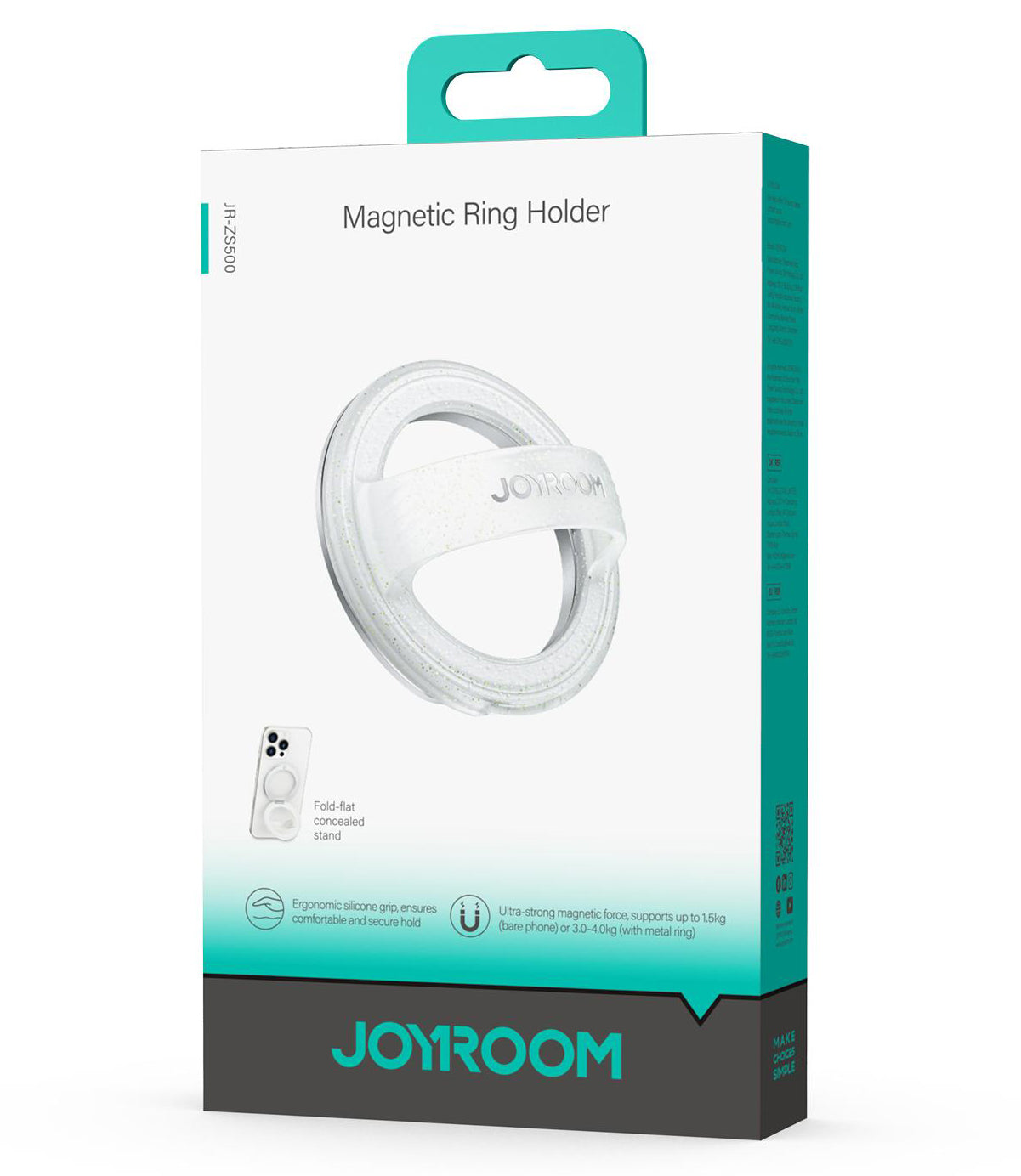 Joyroom JR-ZS500 Sormituki, Universaali, Valkoinen