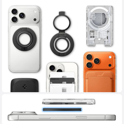 Spigen Dual Pop Mag S Sormituki, Yleinen, Harmaa AMP11736
