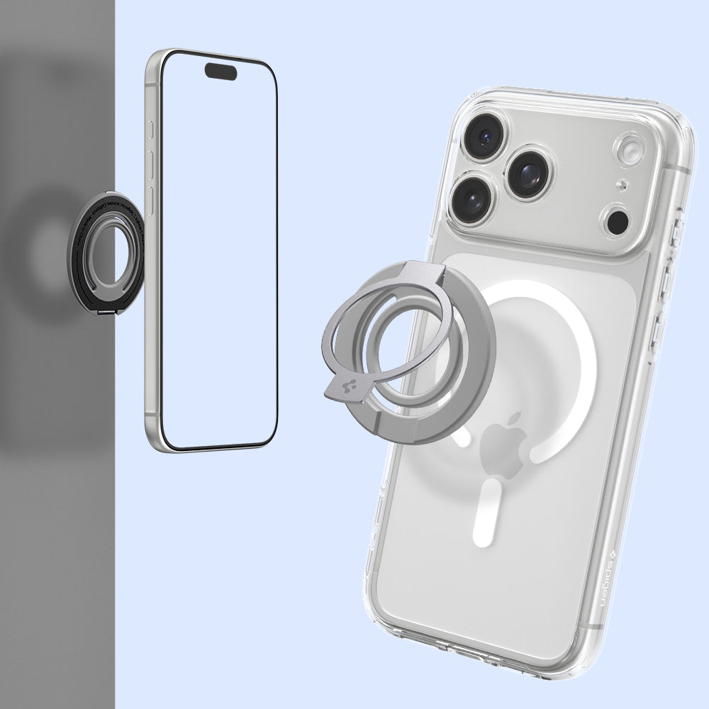 Spigen Dual Pop Mag S Sormituki, Yleinen, Harmaa AMP11736