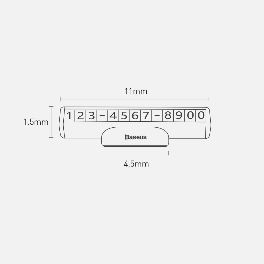 Baseus CNFT000001 Auton Puhelinnumeron Teline