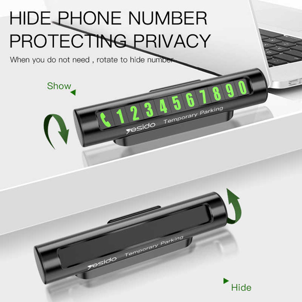 Auton puhelinnumeron teline Yesido C68